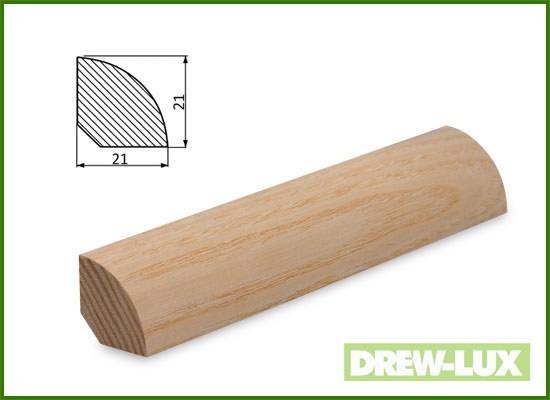 Listwa przypodłogowa jesion 2,1 x 2,1/KRÓTKA (1-1,7 mb)